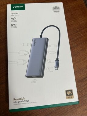 Revodok 8-in-1 USB-C Hub — Space Gray SEALED